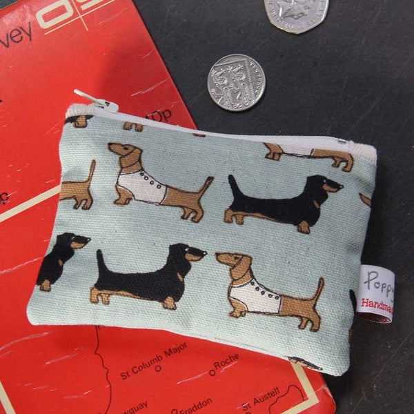 dachshund embroidered medium useful purse – Poppy Treffry