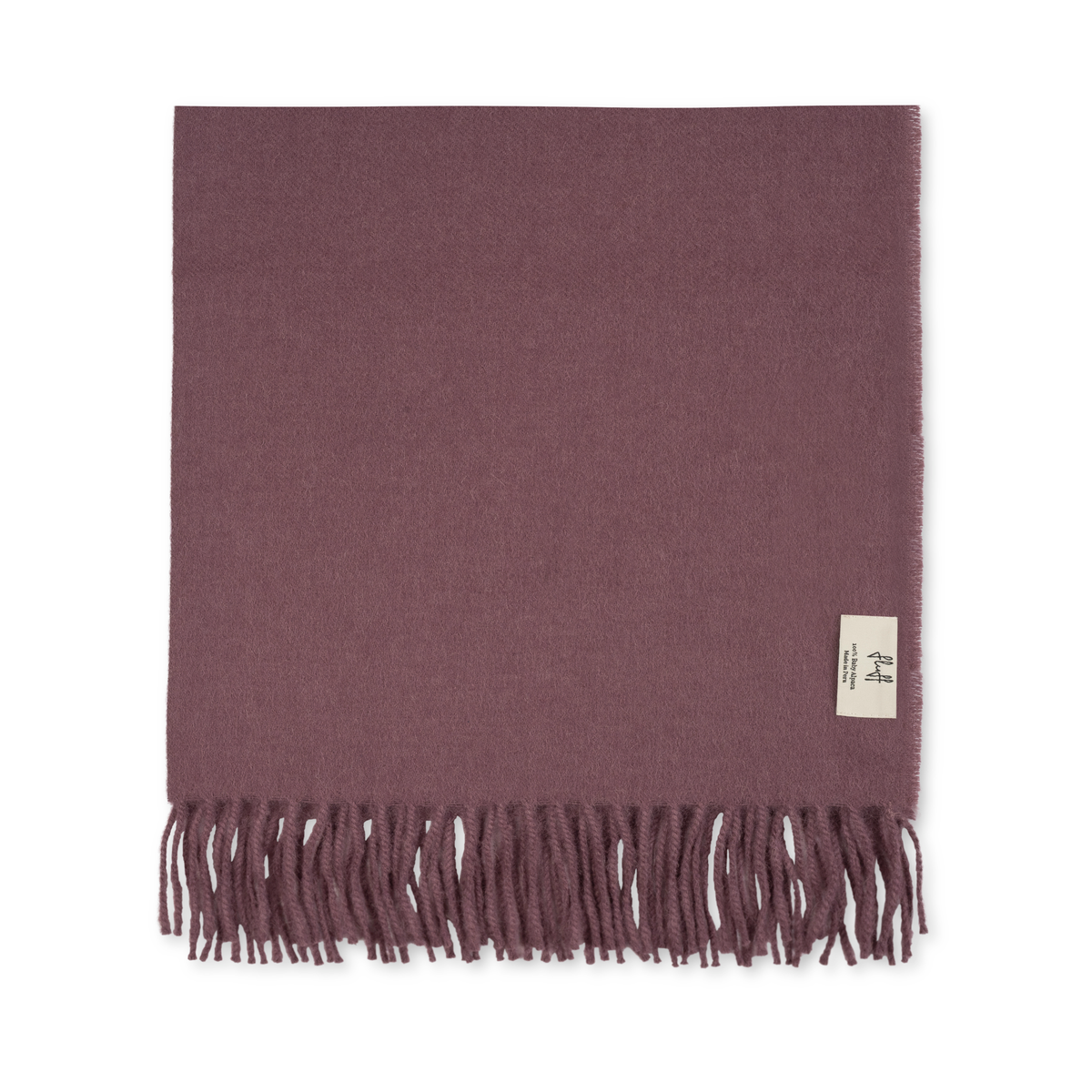 Fluff Solid Color Baby Alpaca Scarf