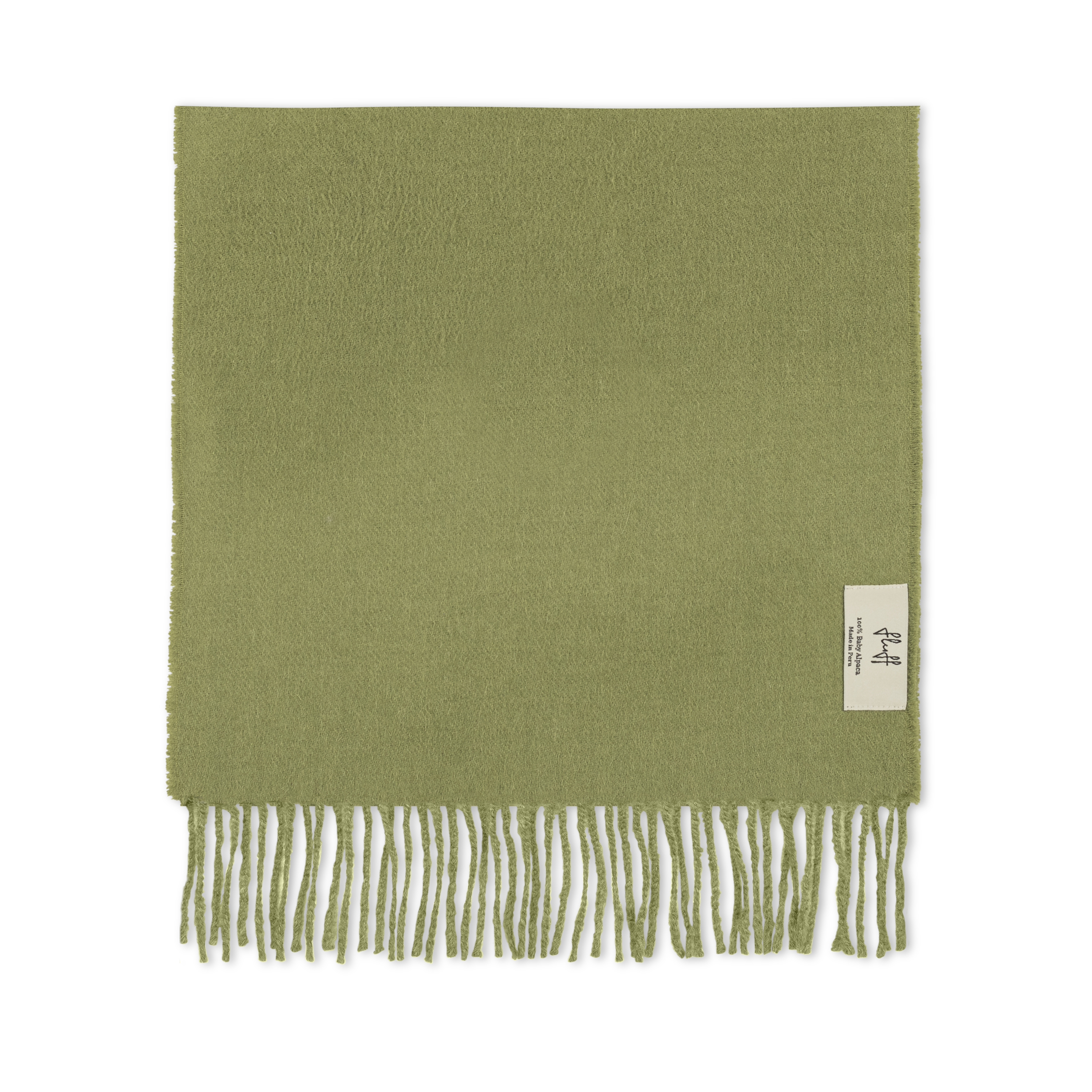 Fluff Solid Color Baby Alpaca Scarf