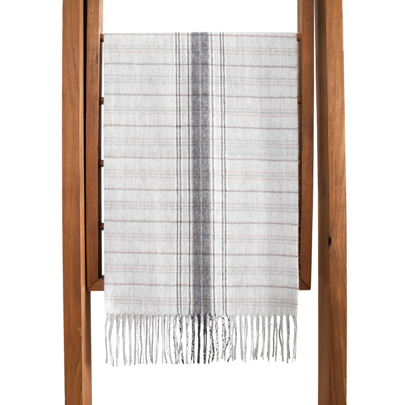 Fluff Plaid Baby Alpaca Scarf