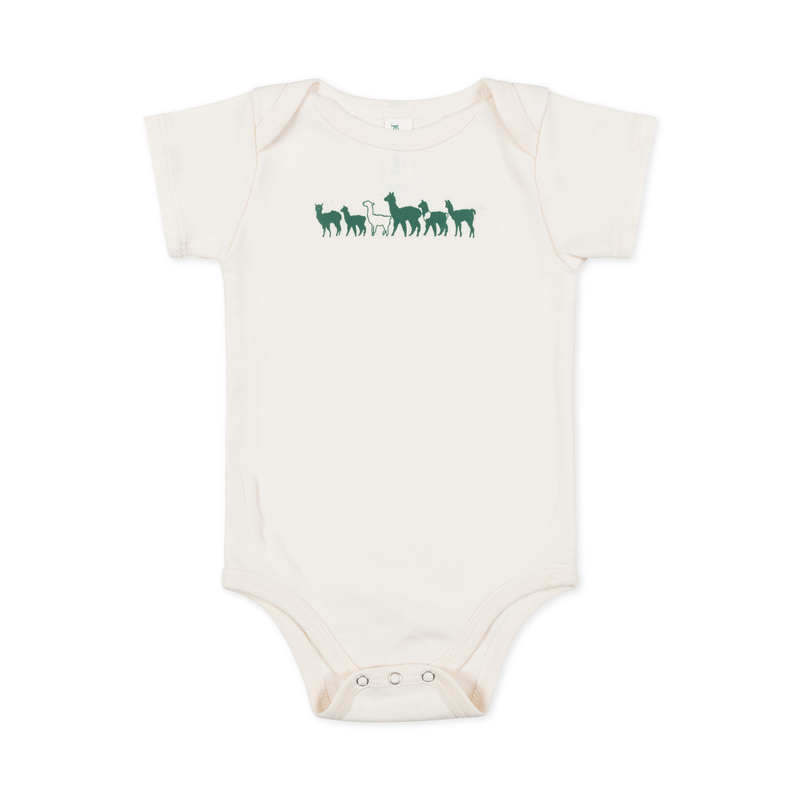 Fluff Organic Cotton Alpaca Logo Onesie