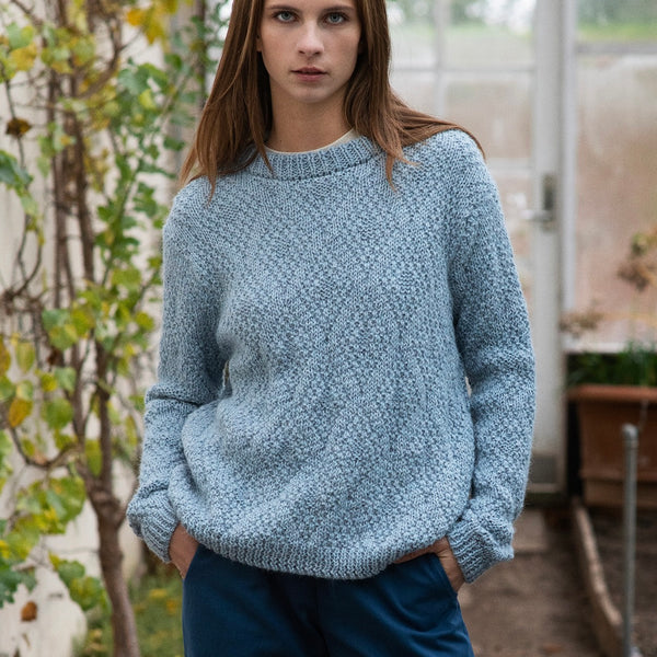 【破格！】PLAN C alpaca knit sweater W134-lightblue-3990-