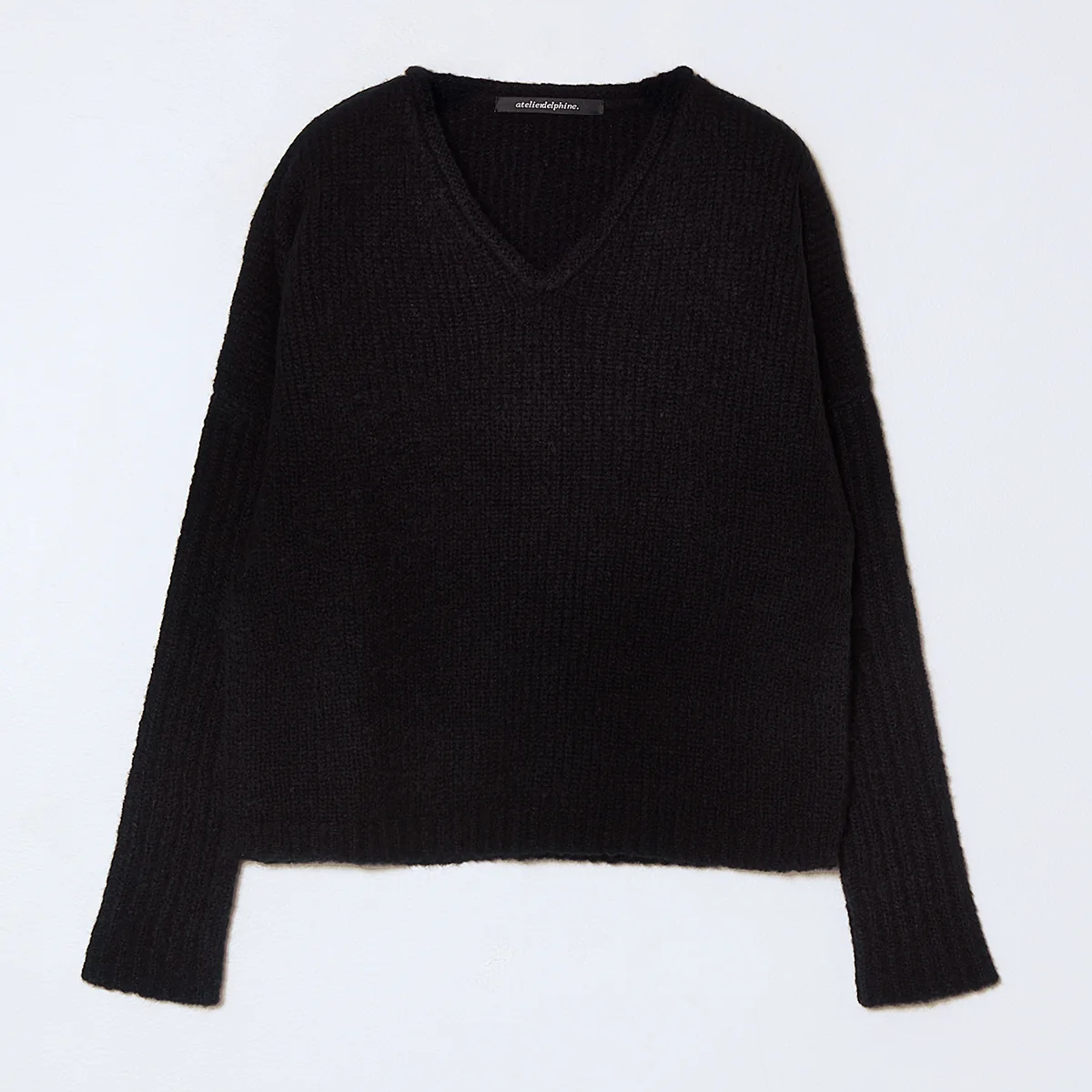 Atelier Delphine Boxy V-Neck Supreme Alpaca Sweater