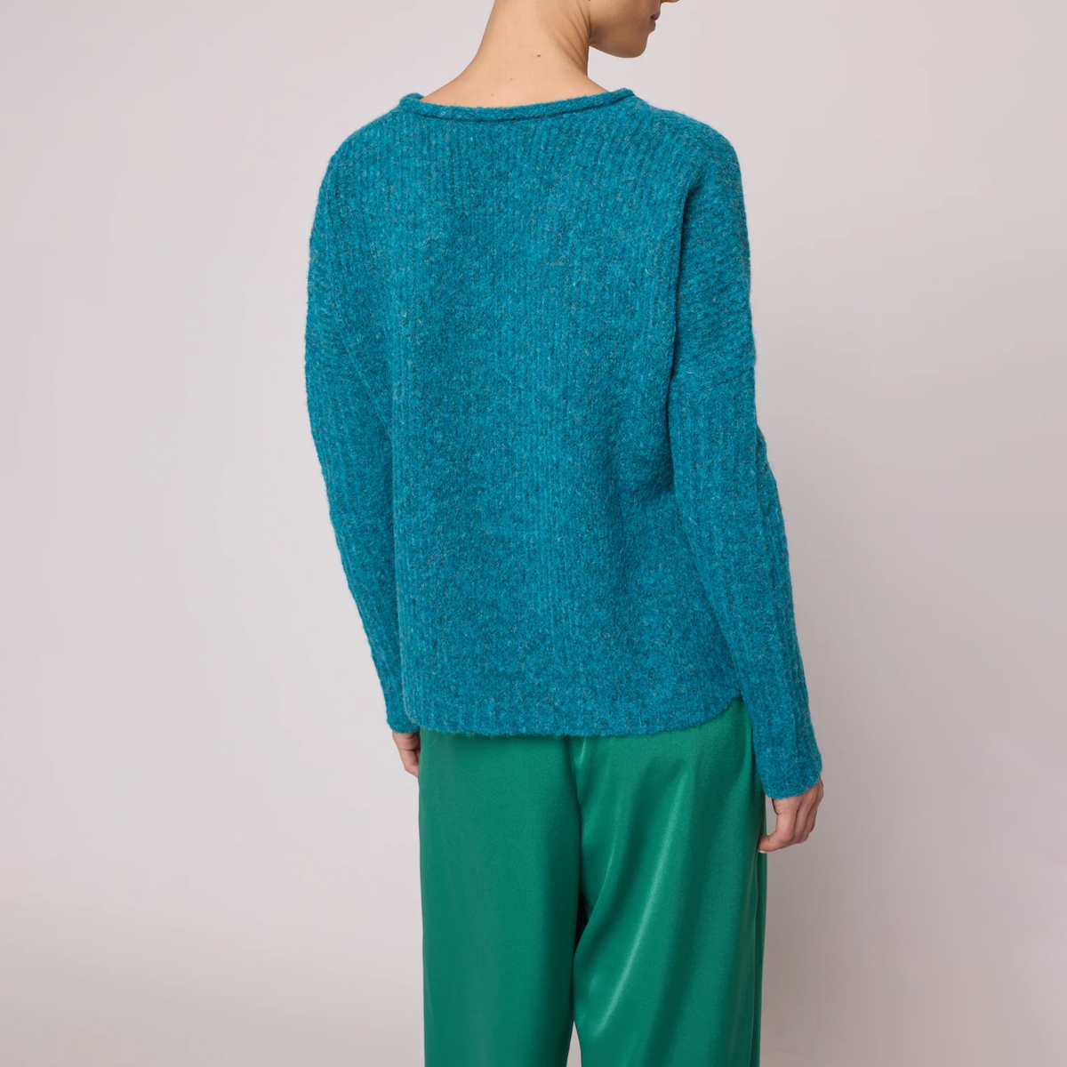 Atelier Delphine Boxy V-Neck Supreme Alpaca Sweater
