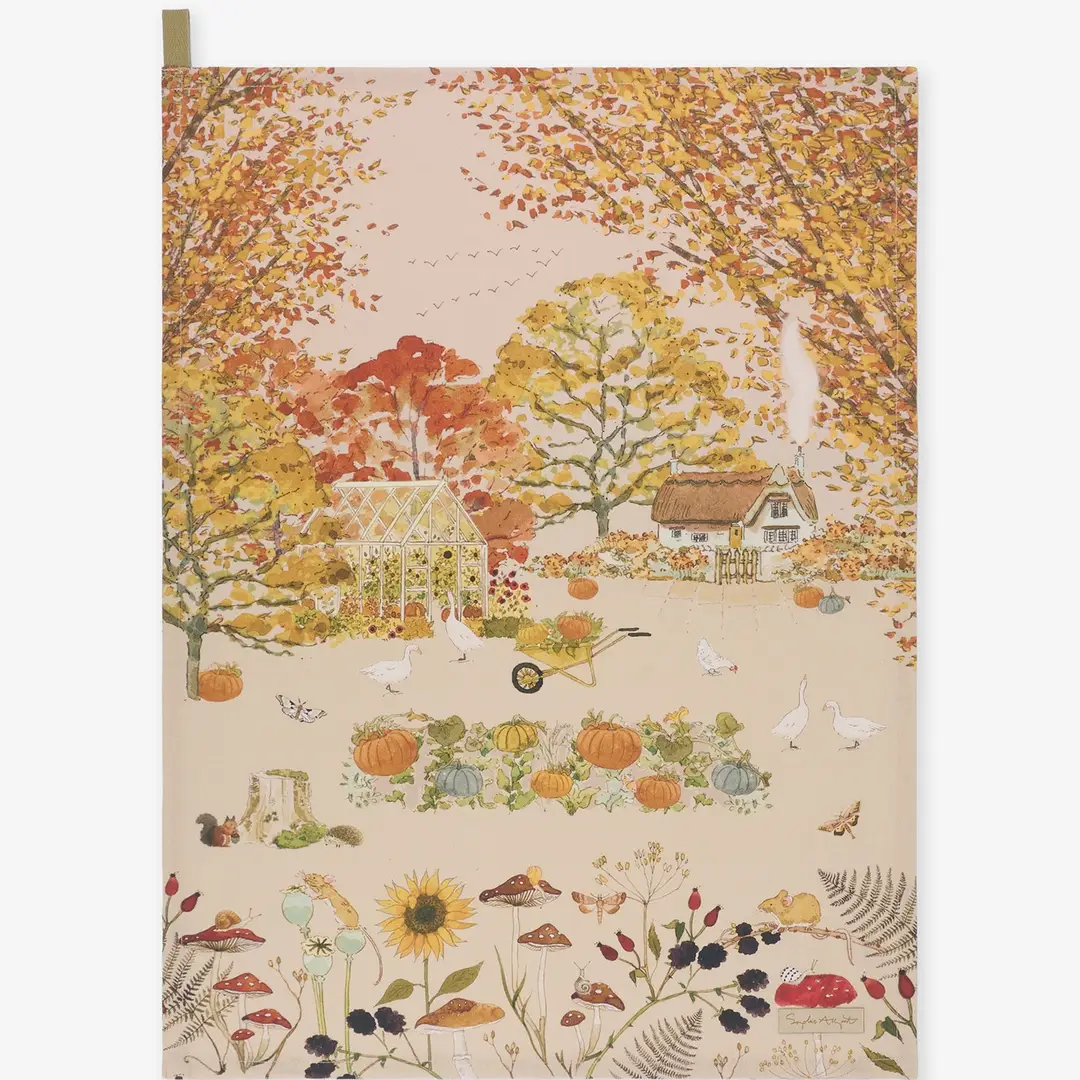 Sophie Allport Autumn Forage Scene Tea Towel