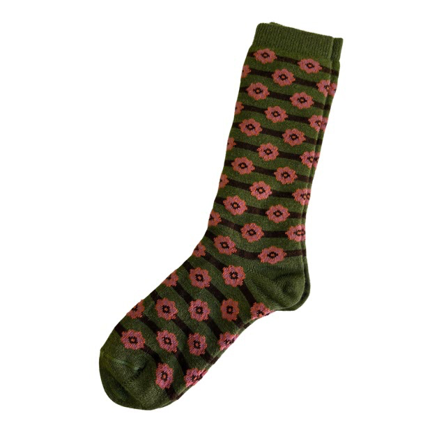 Daisy Print Alpaca Socks