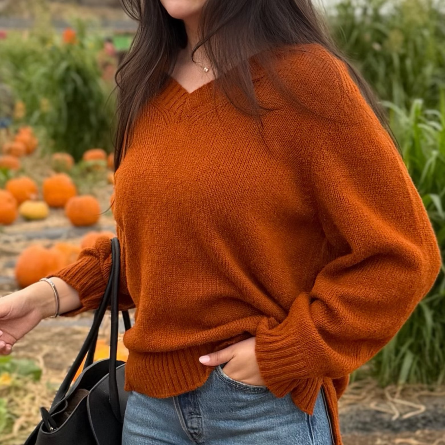 Fluff Monterey Alpaca V-Neck Sweater