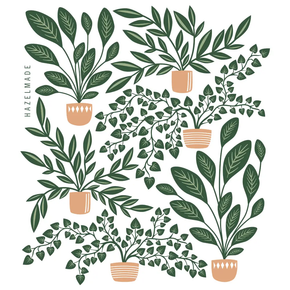 Houseplants Tea Towel