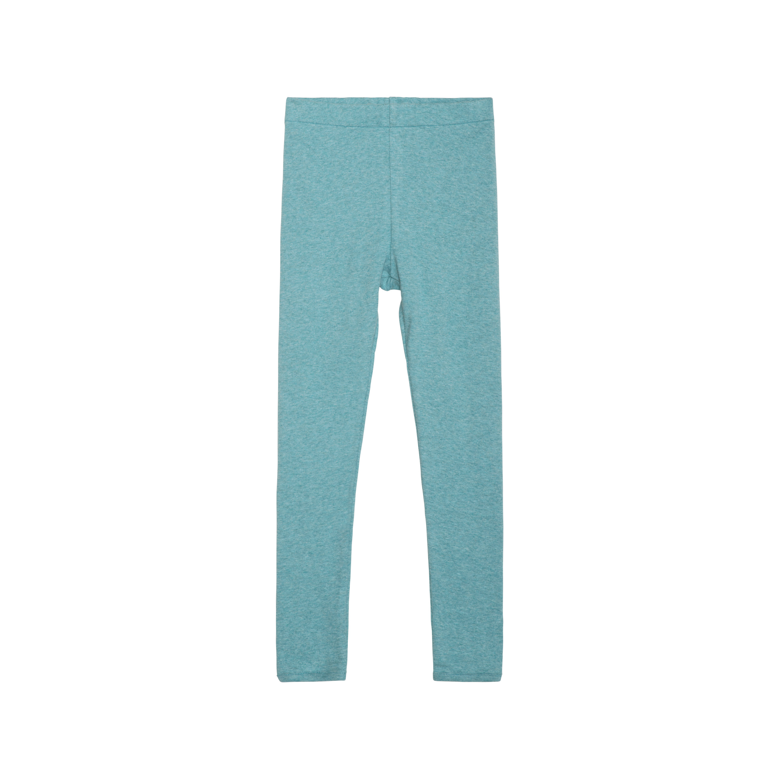 Teal leggings on a white background
