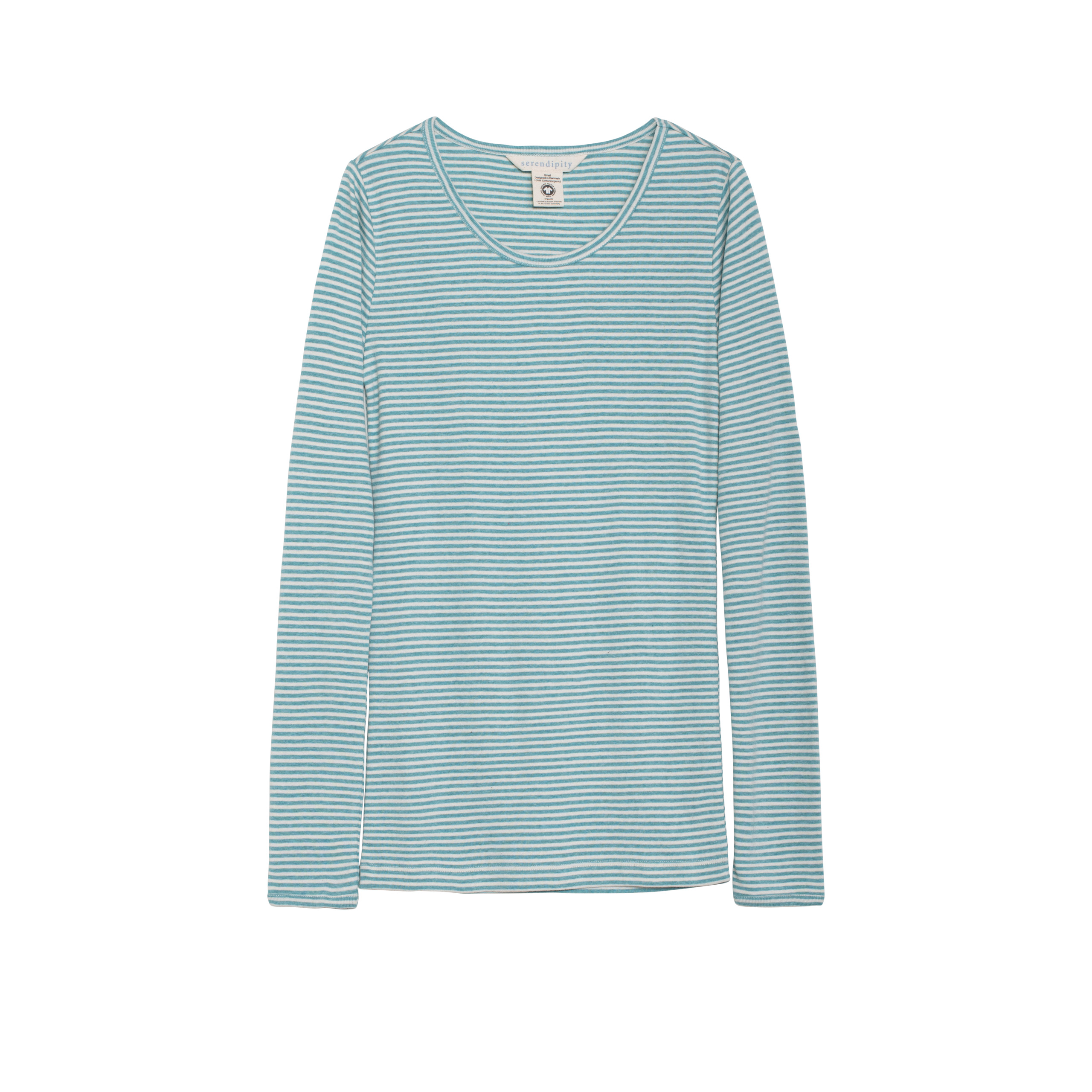 Striped long-sleeve shirt on a white background