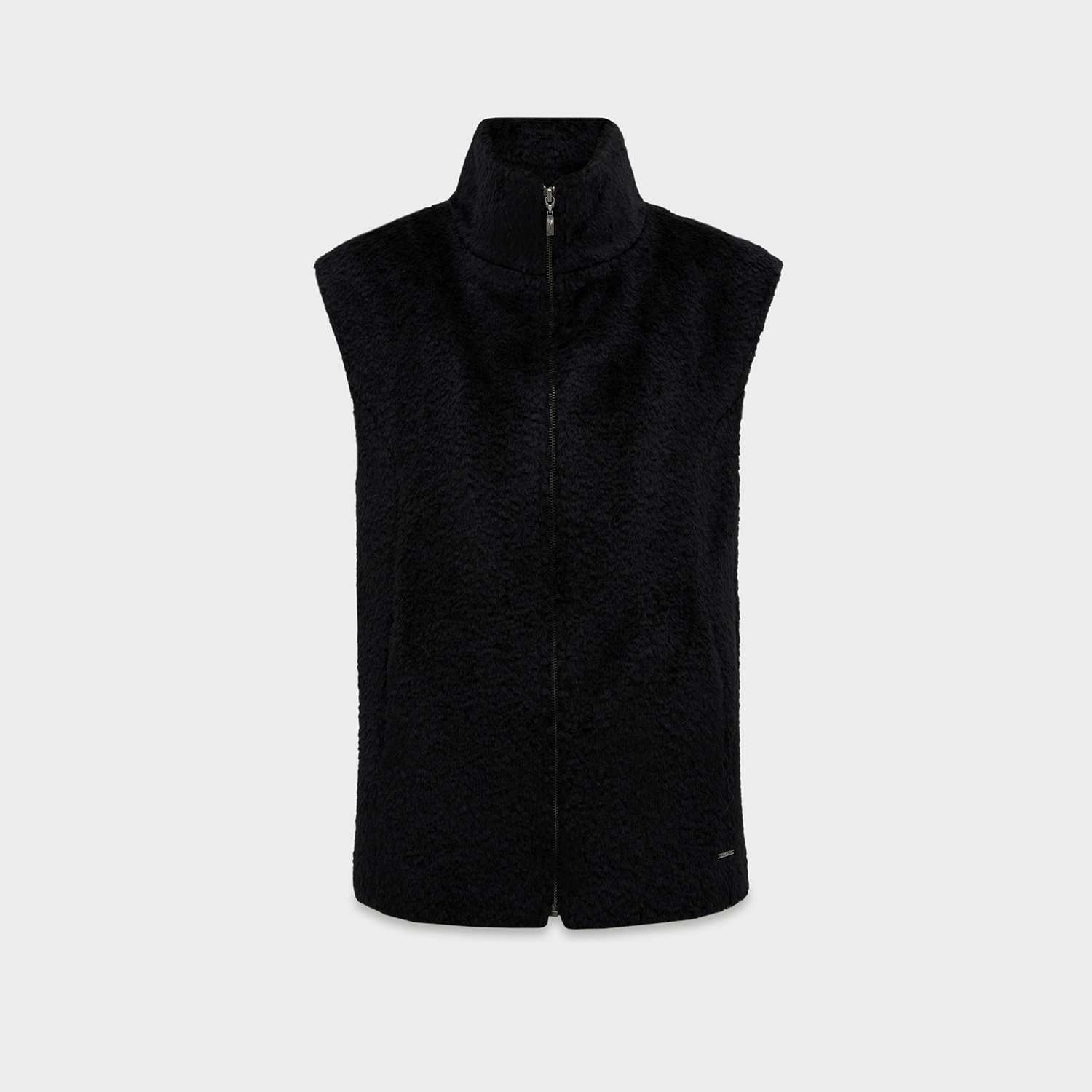 Black vest on a light gray background
