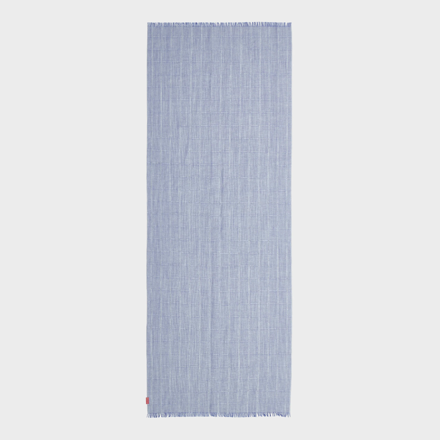 Blue shawl on a light gray background