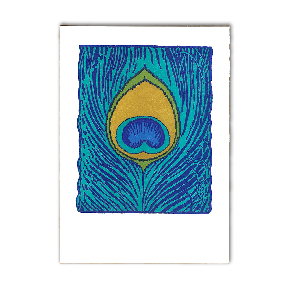 'Peacock Feather' Card
