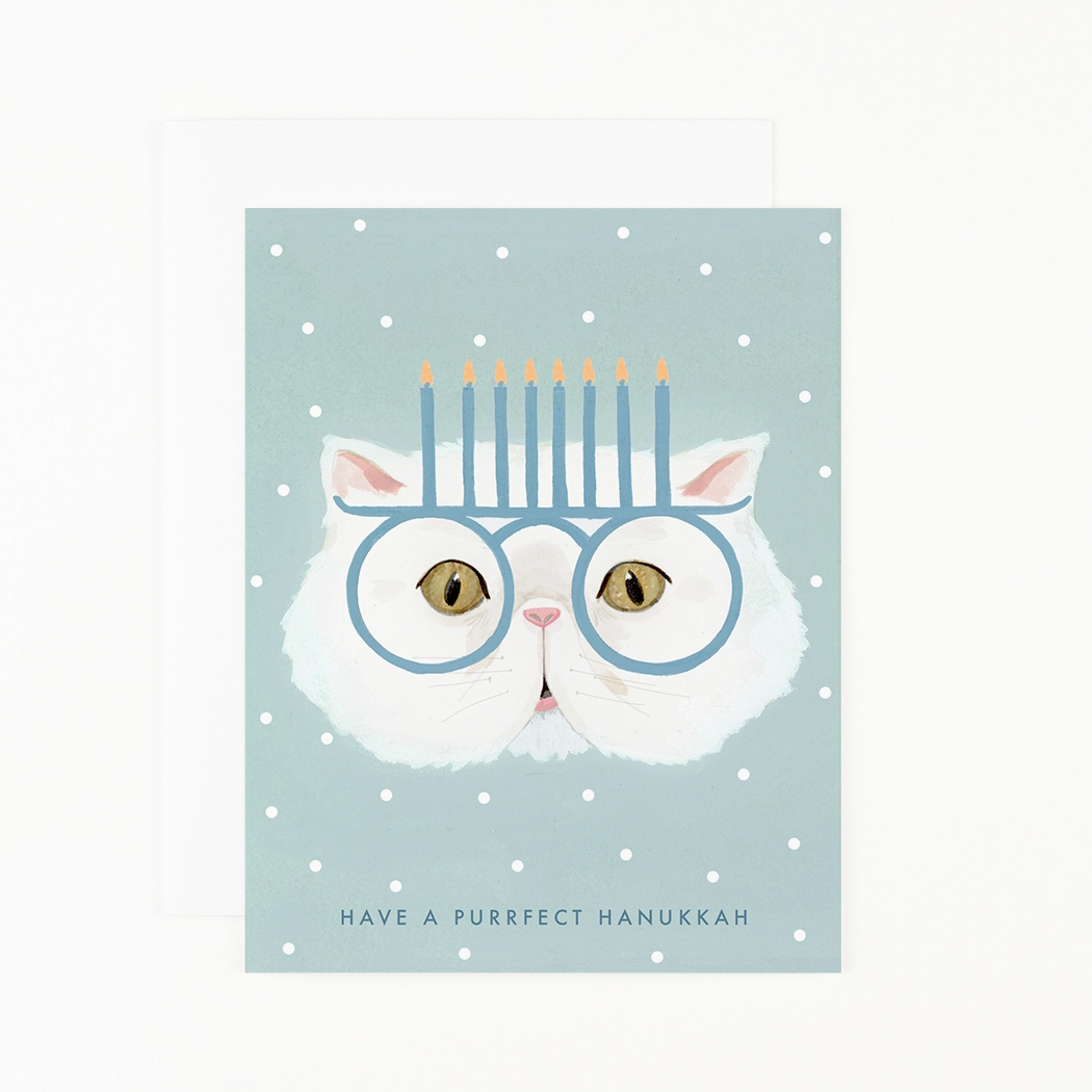 'Purrfect Hanukkah' Card