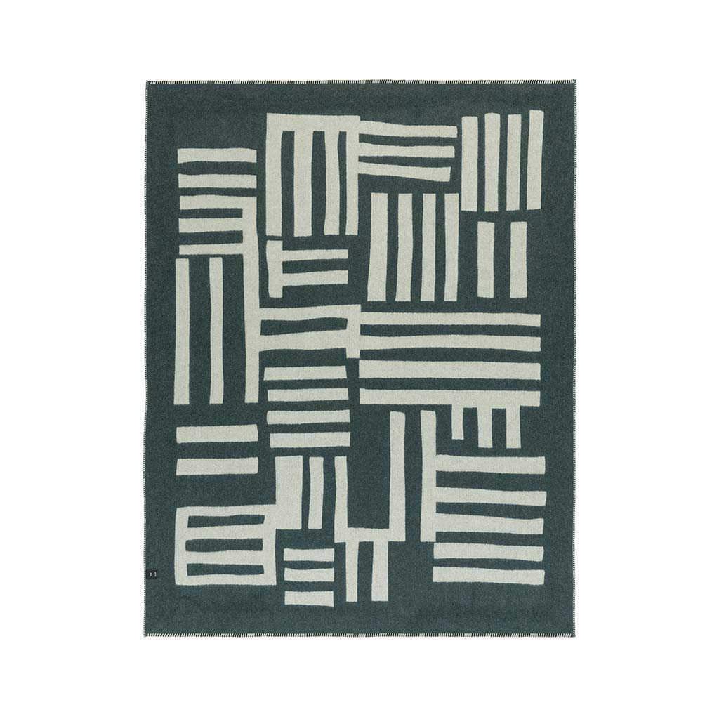 Rosin Reversible Alpaca Throw - Dark Forest/Bone