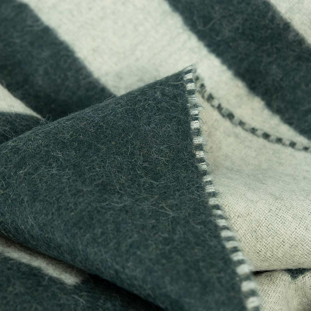 Rosin Reversible Alpaca Throw - Dark Forest/Bone