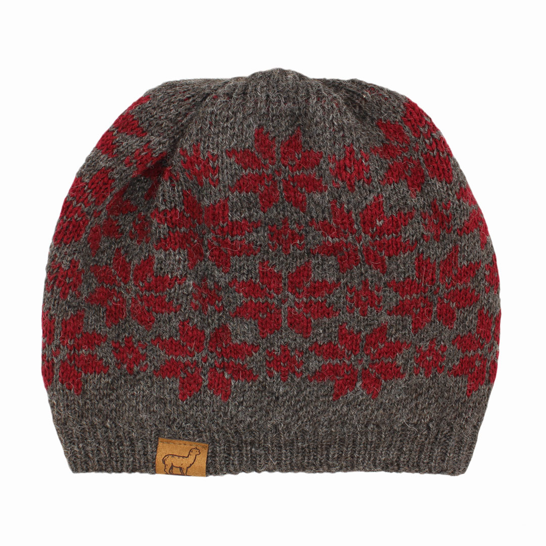Slouch Snowflake Alpaca Beanie