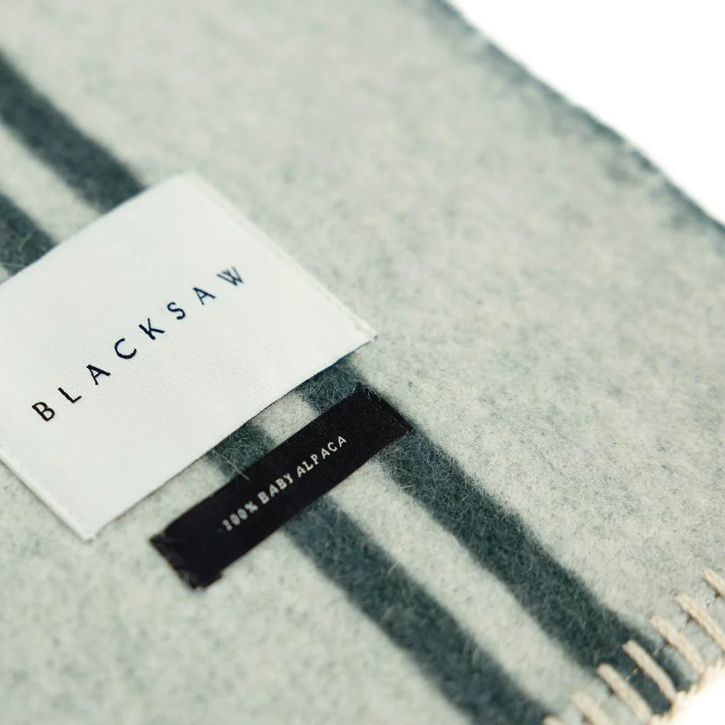 Straits Reversible Alpaca Throw – Dark Forest/Bone
