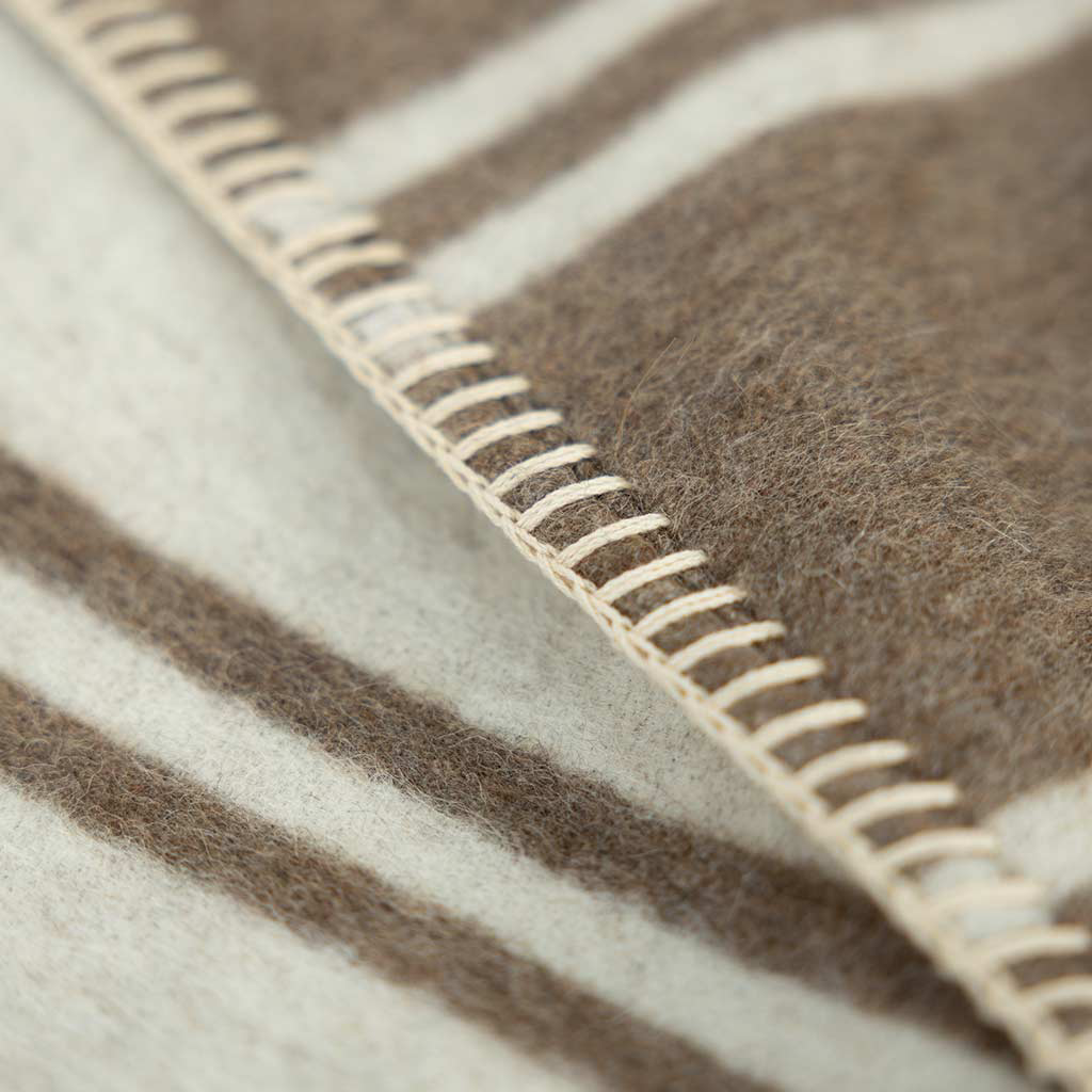 Straits Zero Dye Reversible Alpaca Throw – Ivory/Cacao
