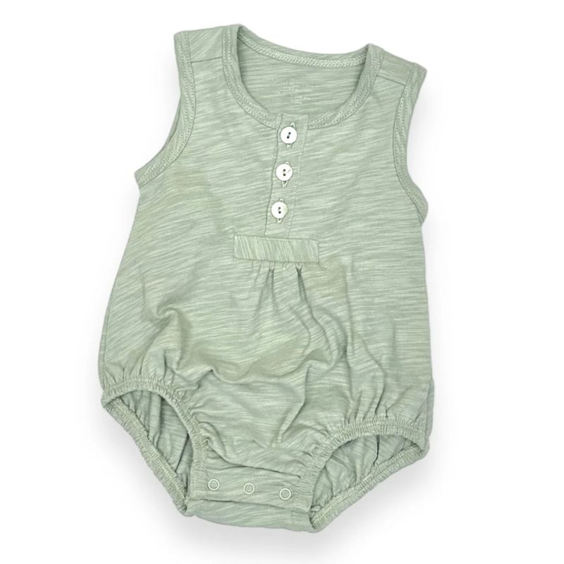 Tane Organics Flamé Sleeveless Henley Romper