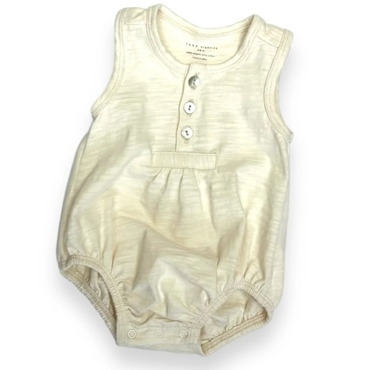 Tane Organics Flamé Sleeveless Henley Romper
