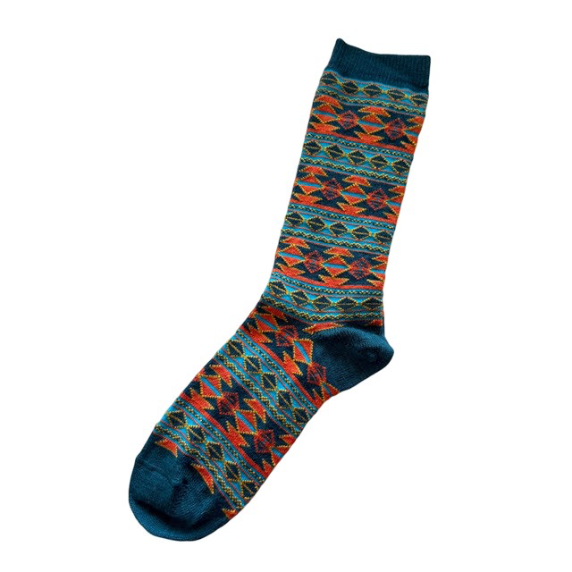 Aztec Striped Alpaca Socks
