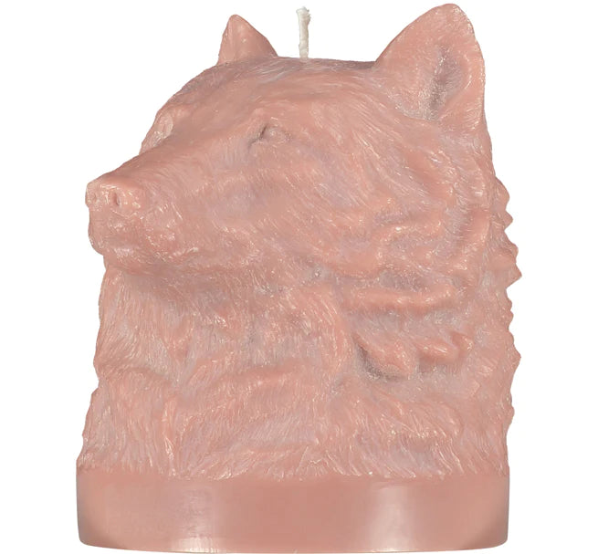 Hand Poured Wolf Bust Candle