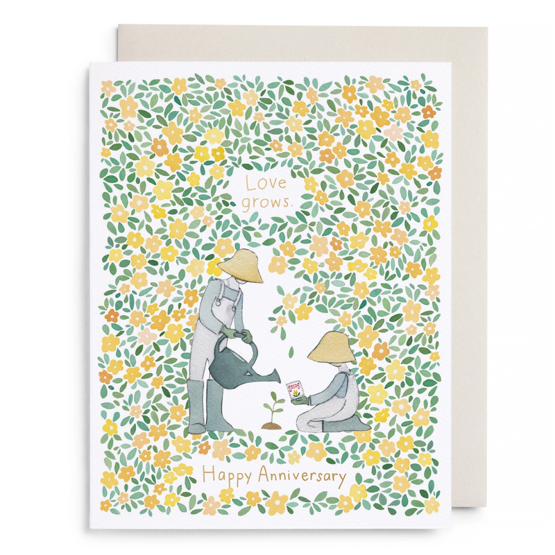 'Yellow Garden' Anniversary Card