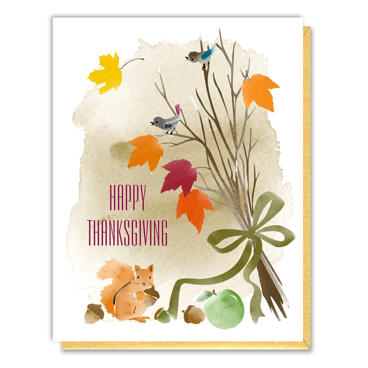 'Squirrel Thanksgiving' Card