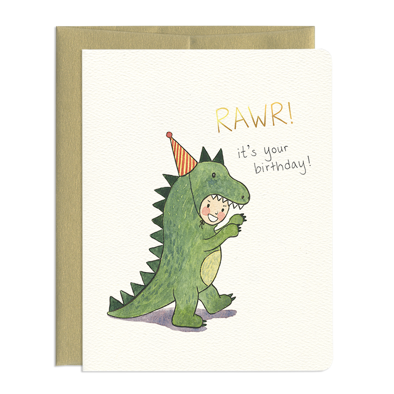 'Rawr!' Dino Birthday Card