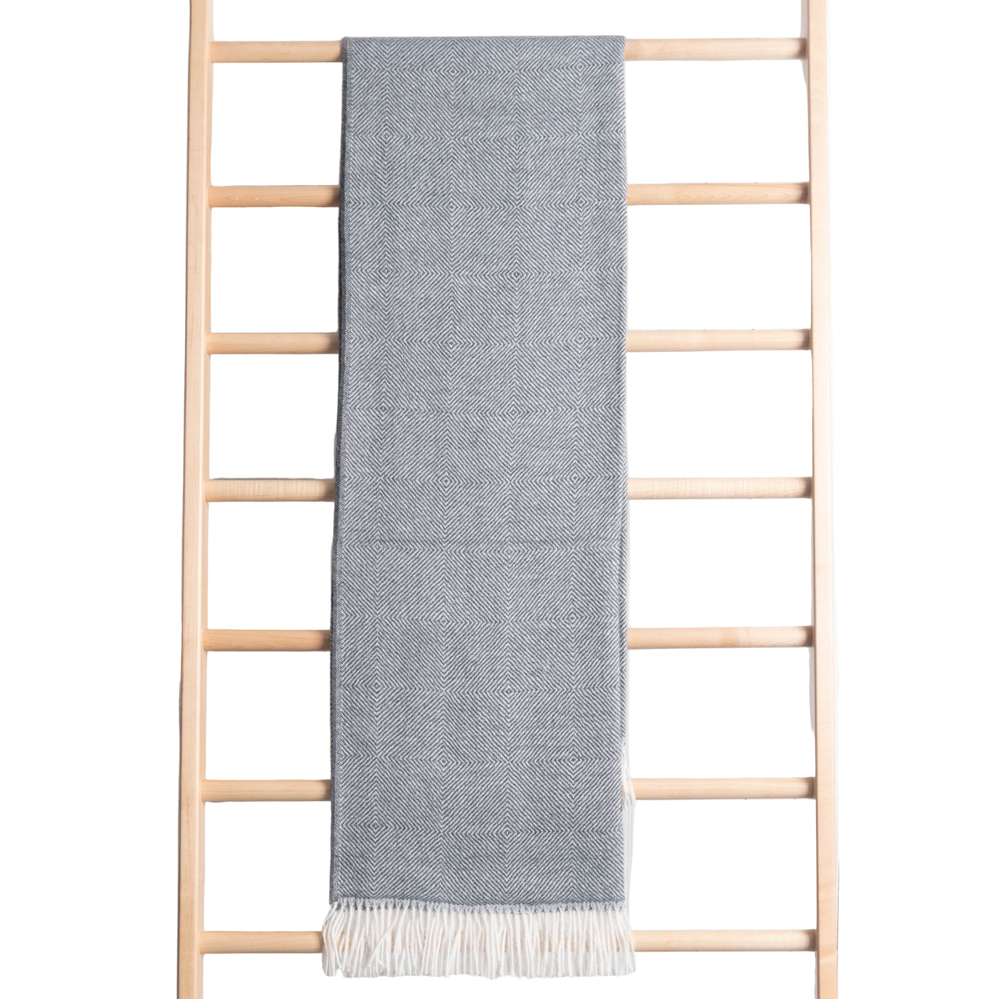 Fluff Diamond Pattern Baby Alpaca Throw Blanket