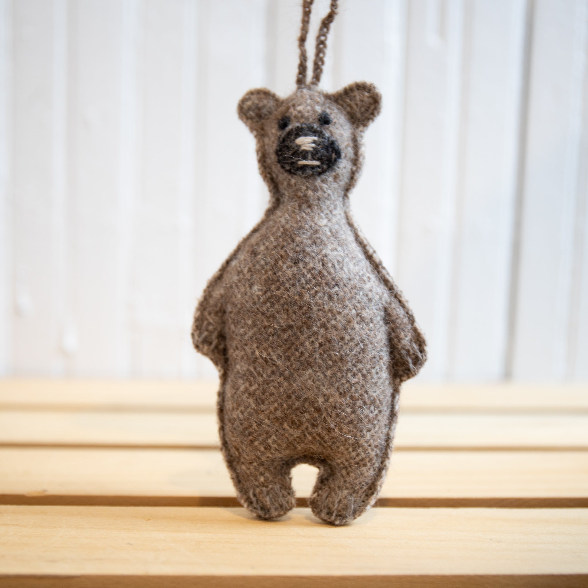 Felted Bear Ornament