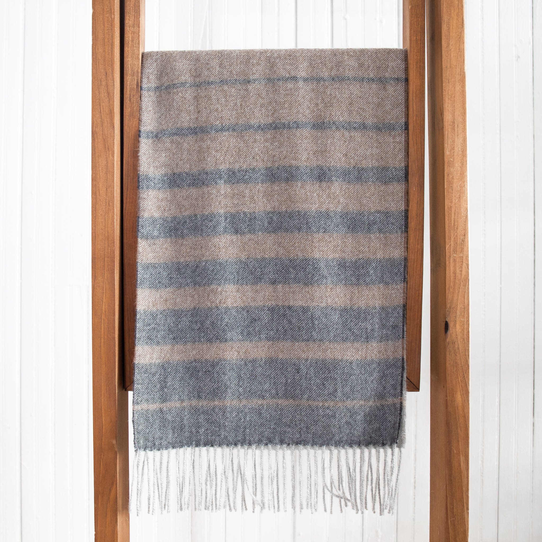 Striped Baby Alpaca Scarf