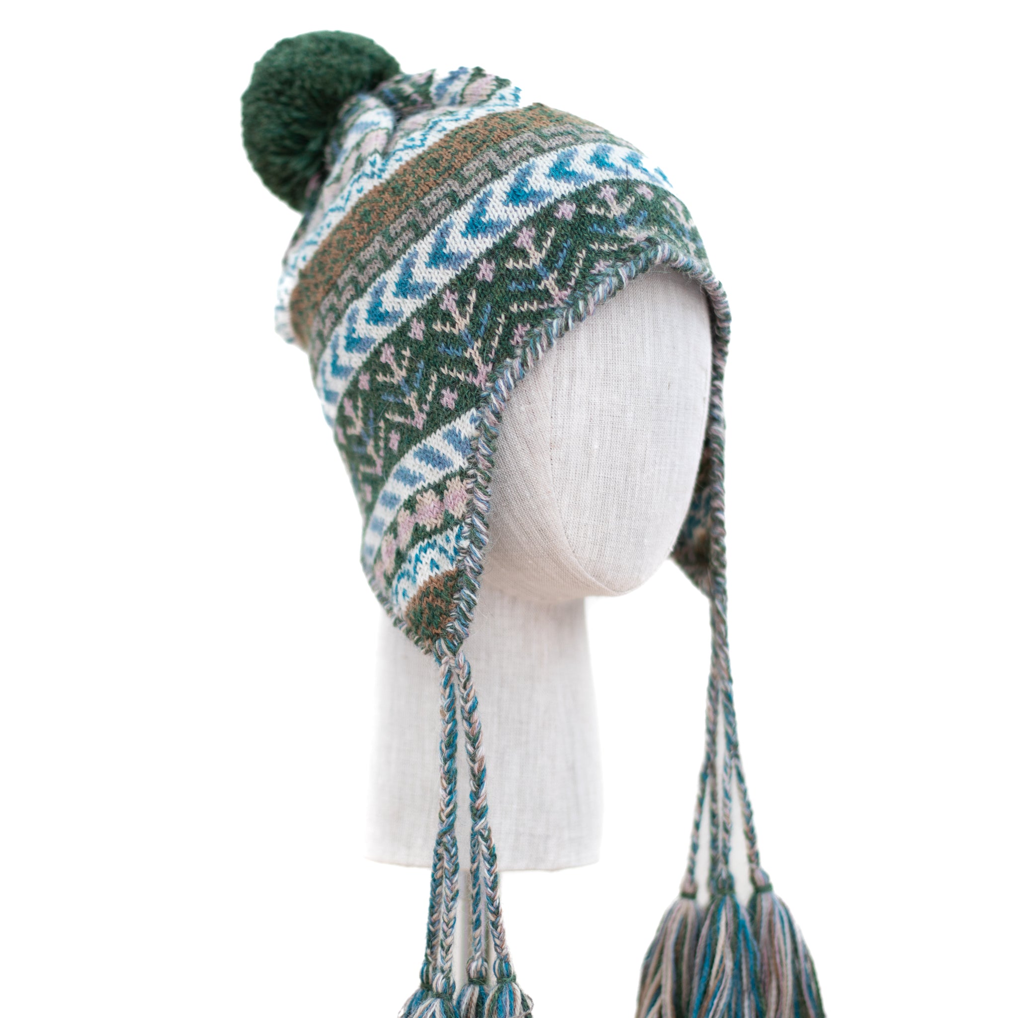 Ilave Alpaca Ear Flaps Pom Pom Hat