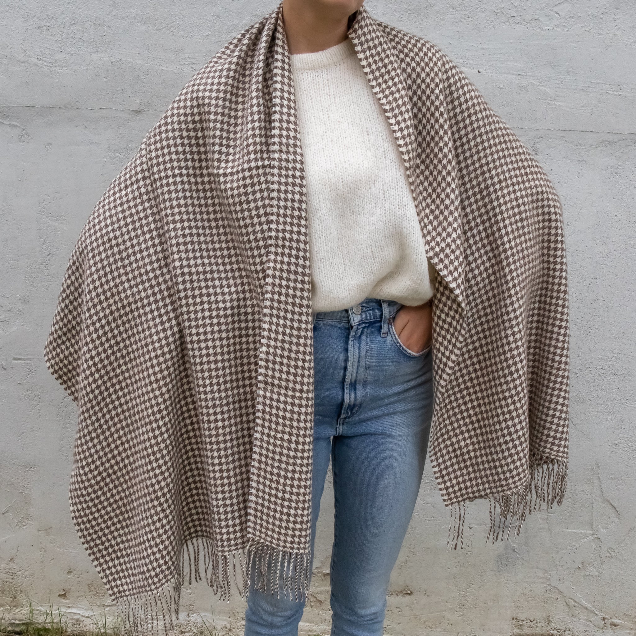 Buffalo Plaid Baby Alpaca Shawl