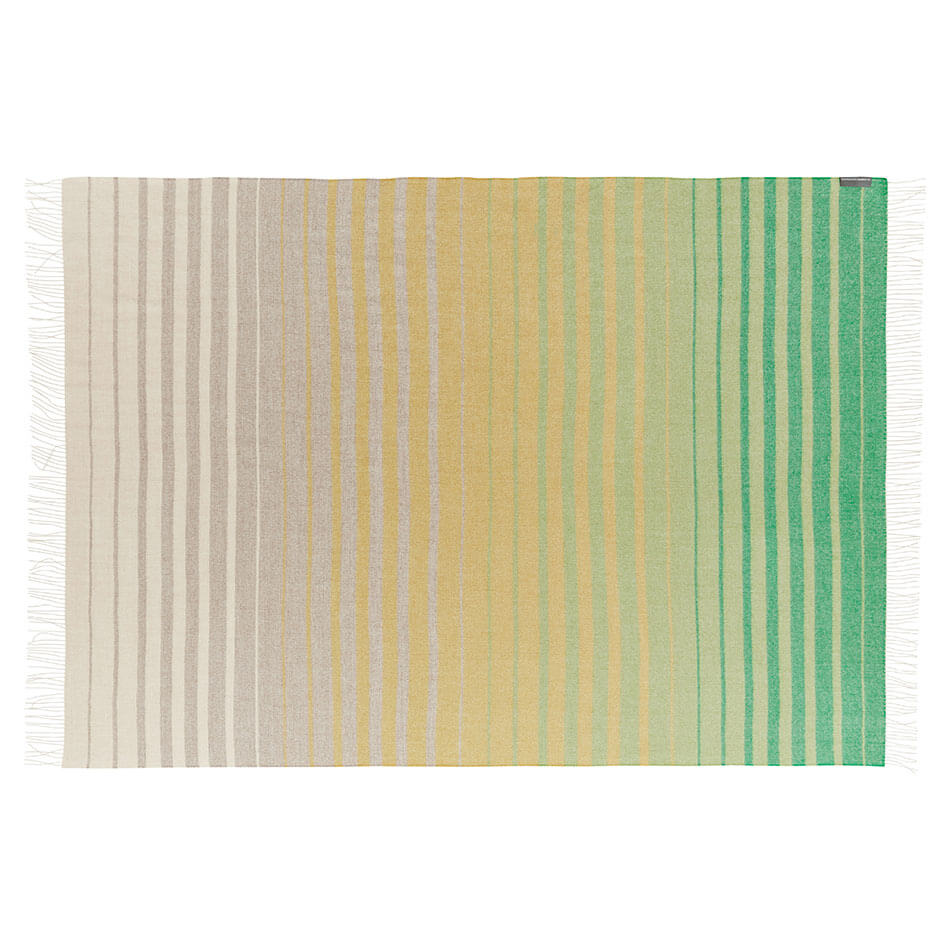 Fluff Striped Baby Alpaca Throw Blanket