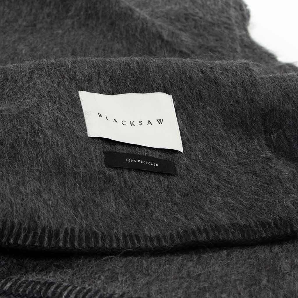 Siempre Speakeasy Recycled Alpaca Blanket - Charcoal, Queen Size