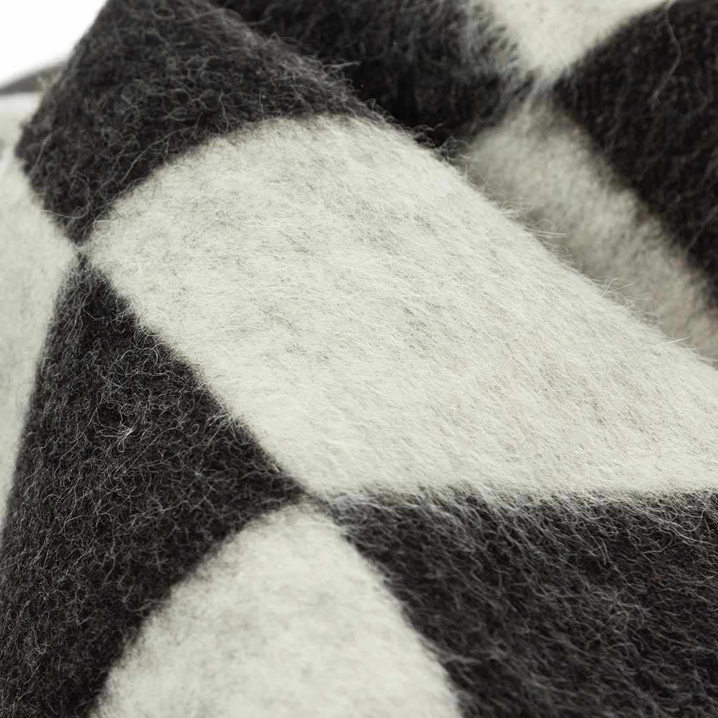Blacksaw Crosby Heirloom Blanket – Black/Ivory Check