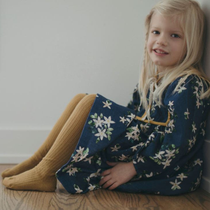 Lali Ribbed Handknit Cotton Tights