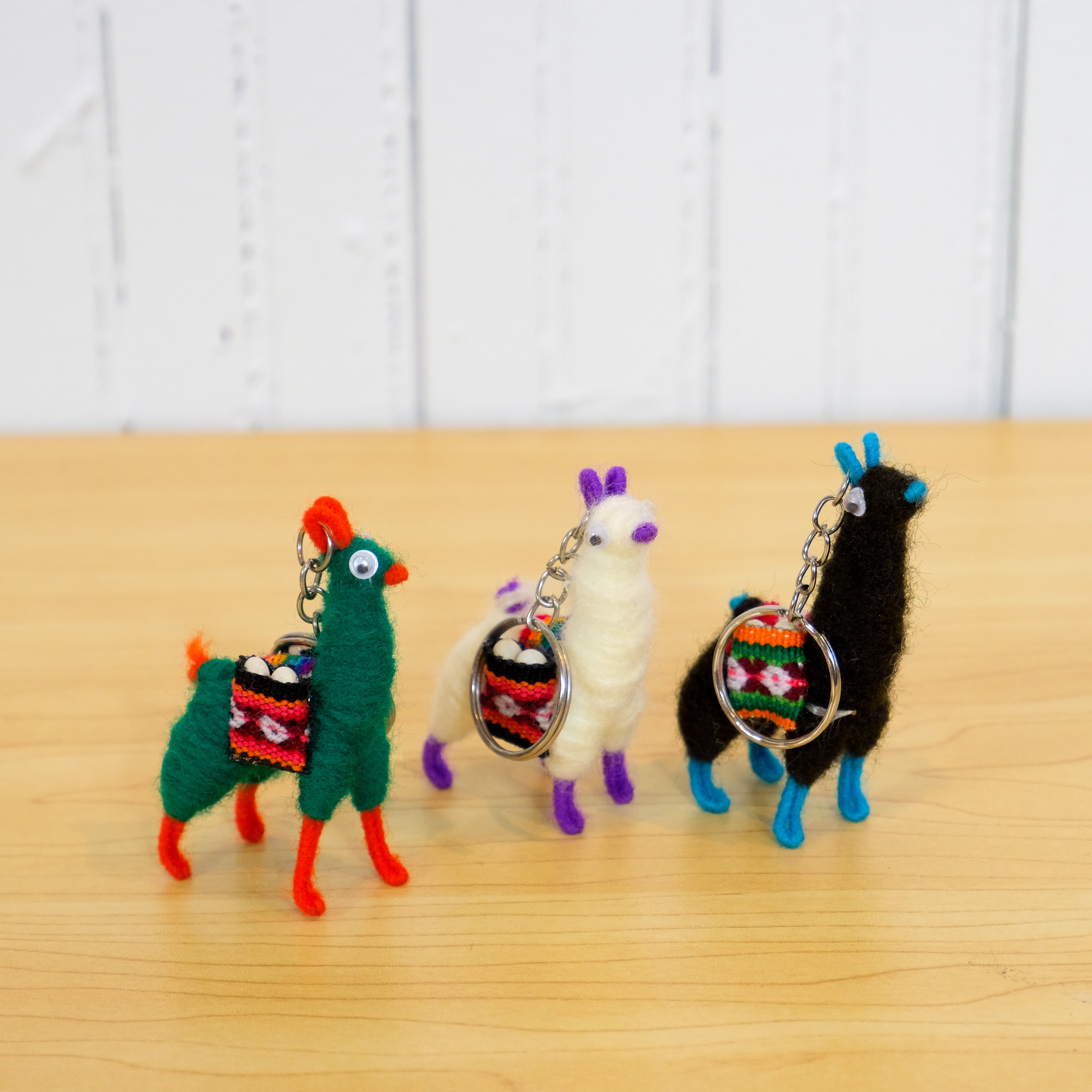 Llama Shaped Alpaca Fiber Key Chain