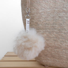 Fluffball Alpaca Fur PomPom Keychain