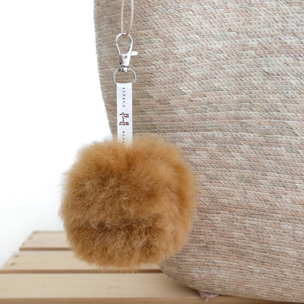 Fluffball Alpaca Fur PomPom Keychain