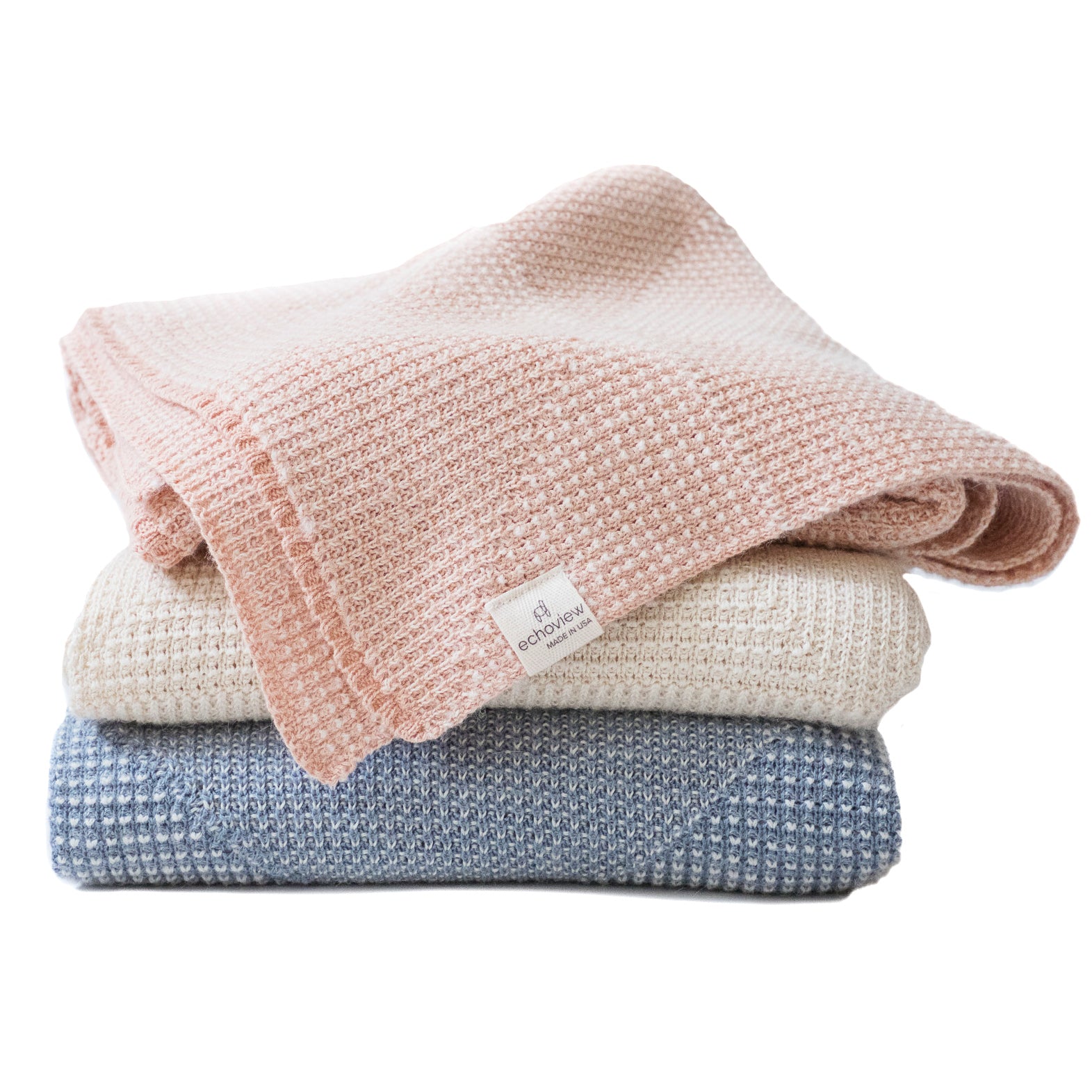 Organic Cotton & Alpaca Textured Baby Blanket