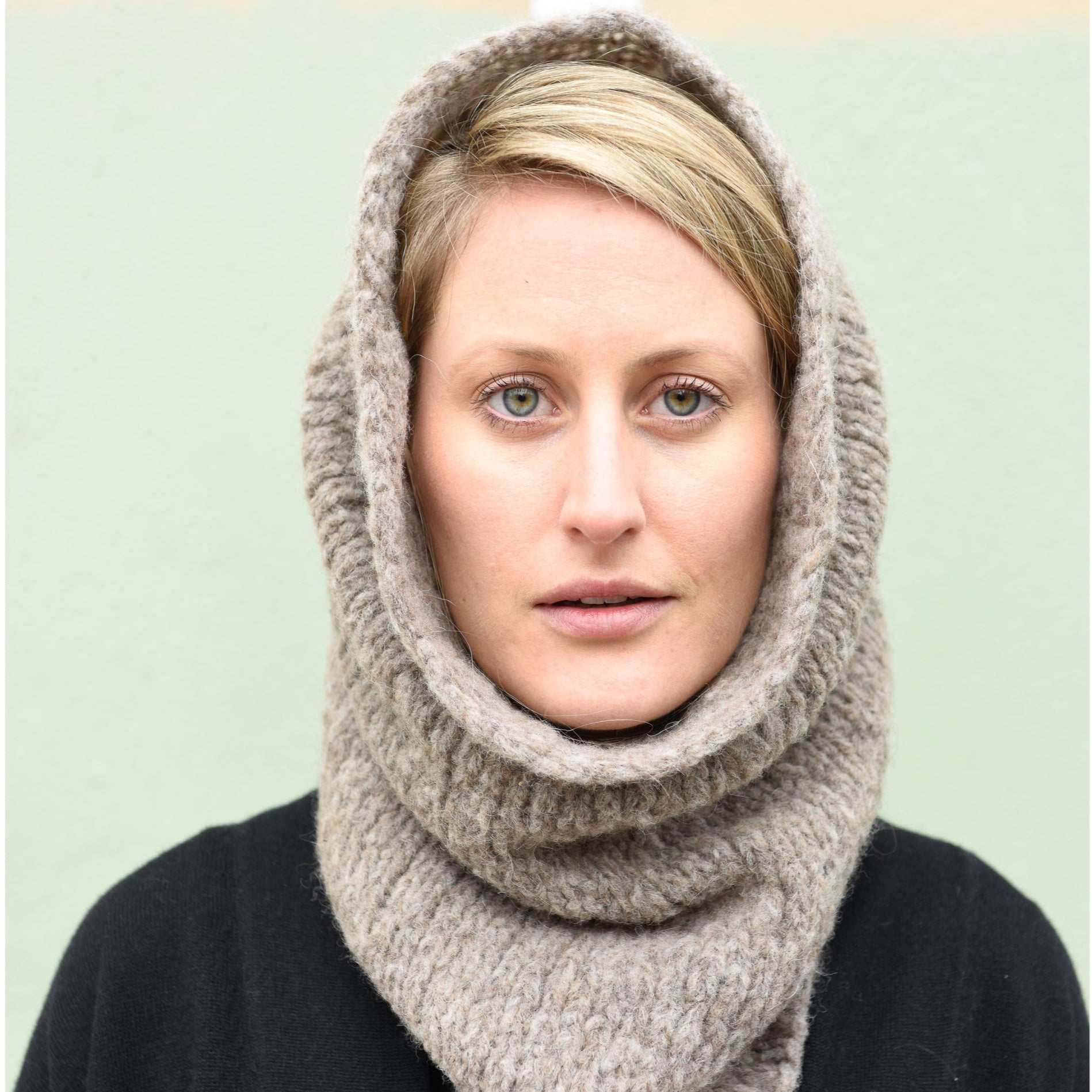 Laja Hand-Knit Alpaca Hood