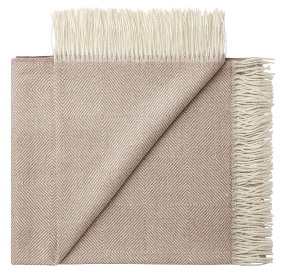 Fluff Diamond Pattern Baby Alpaca Throw Blanket