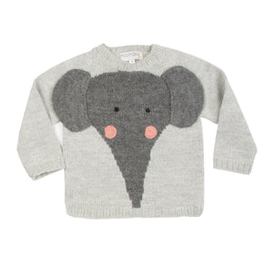 Nanay Floppy Ears Elephant Sweater in Light Grey
