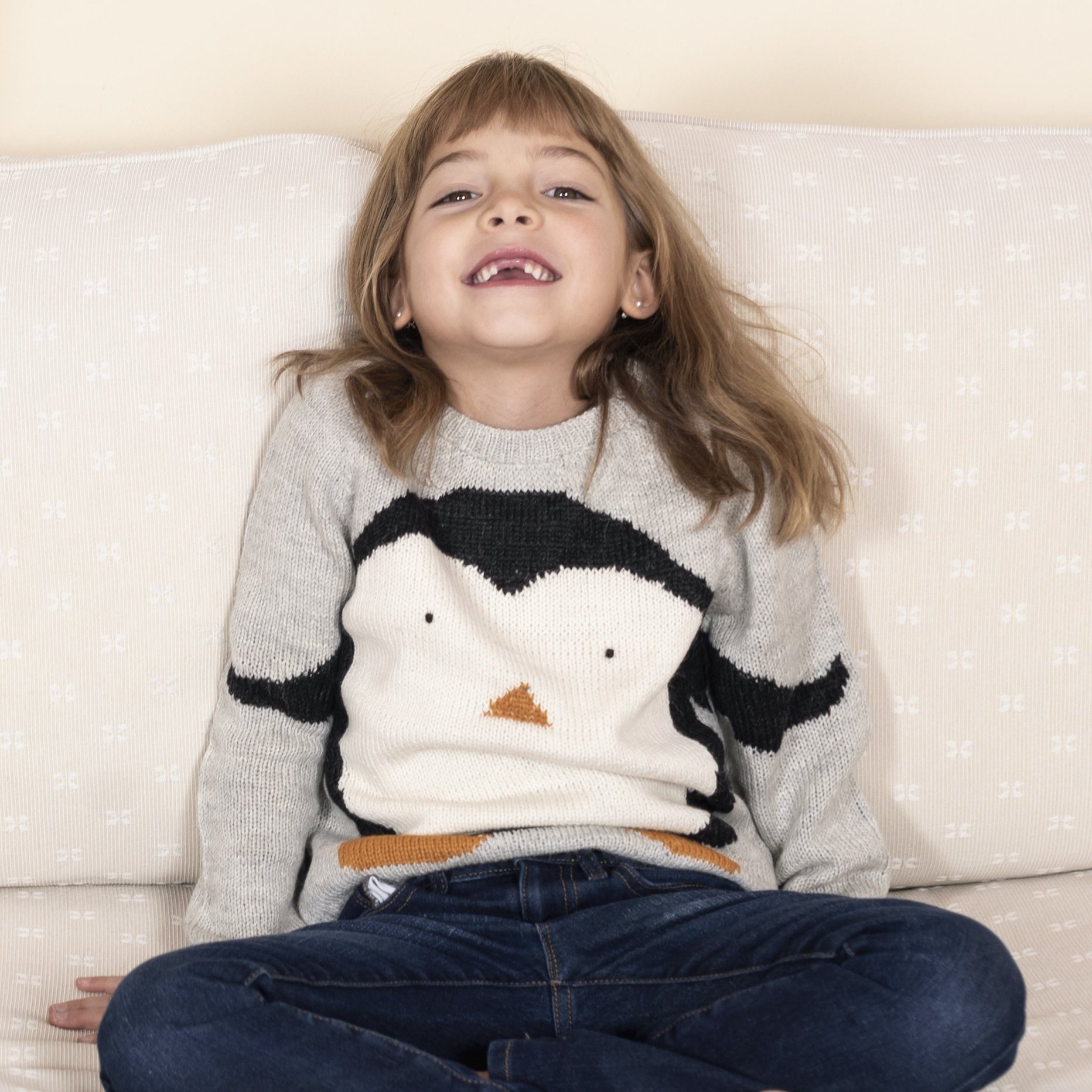 Nanay Happy Penguin Alpaca Sweater