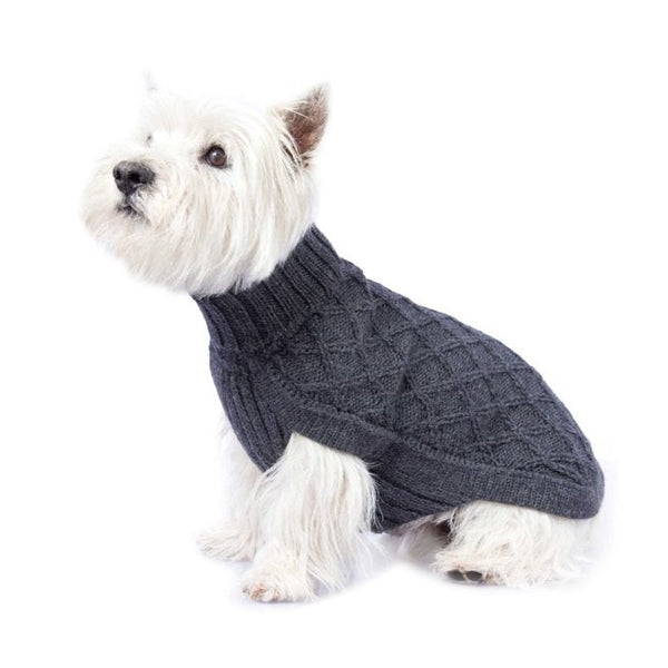 alqo wasi ドッグセーター（トーストアーモンド）／Mサイズ Cable Knit Alpaca Dog Sweater | Alqo Wasi Knitwear | Fluff Alpaca