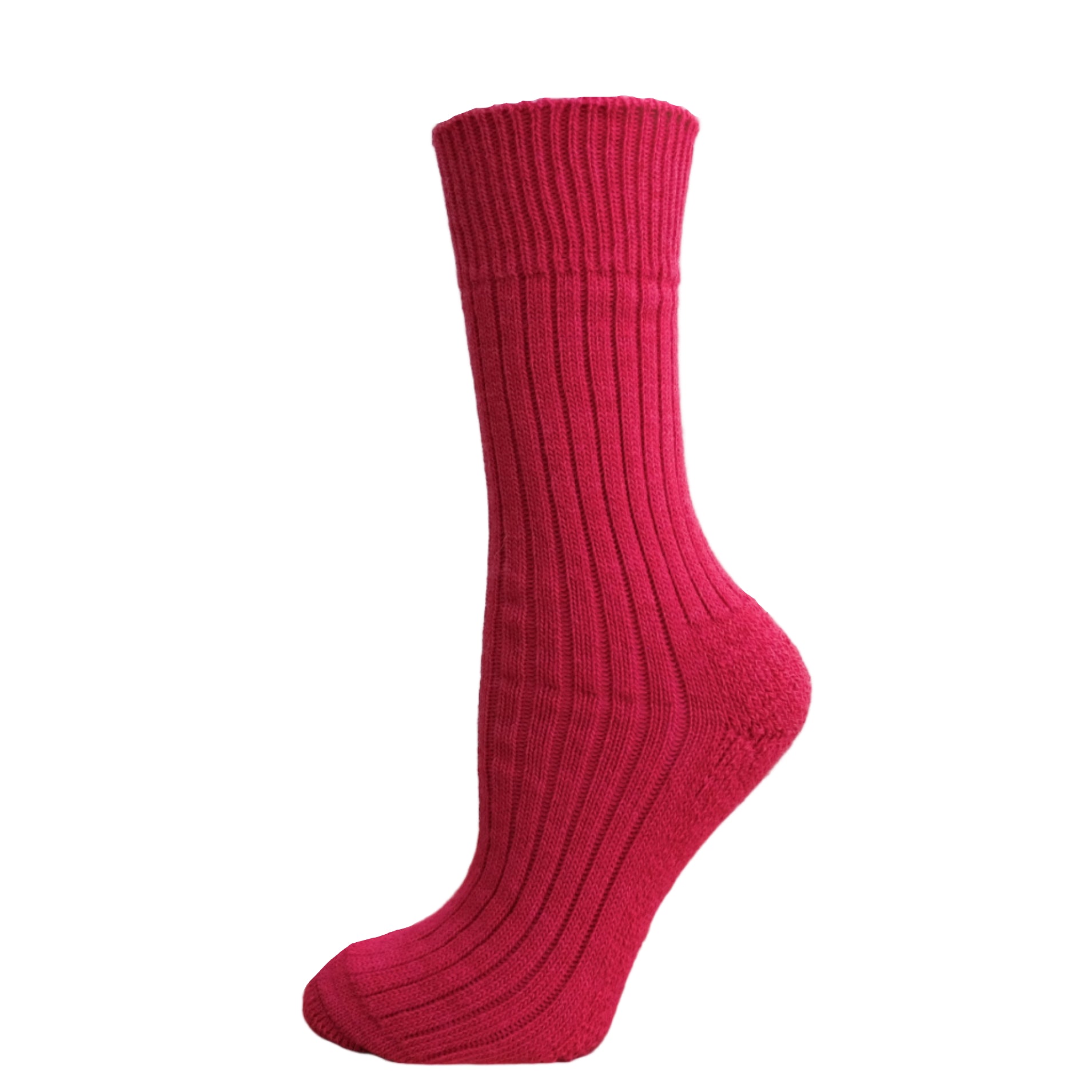 Red sock on a white background