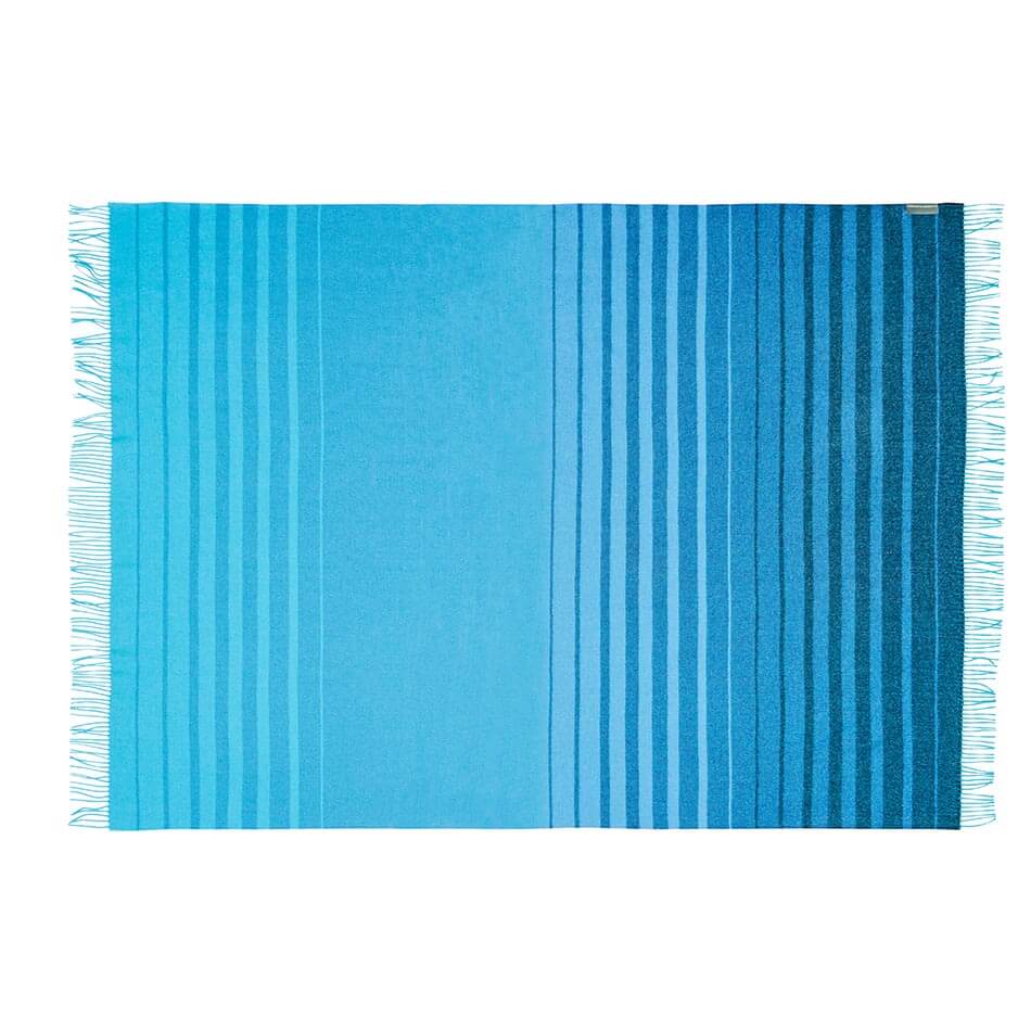 Fluff Striped Baby Alpaca Throw Blanket